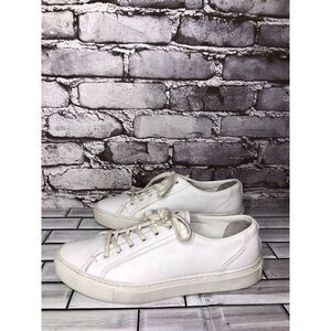 KOIO Capri White Leather Low Top Lace Up Sneakers Shoes Women’s Sz 38EU/7.5M US